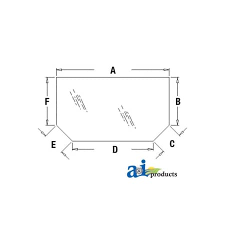 A & I Products Glass, Rear, Upper 52" x34" x4" A-352208A1